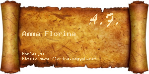 Amma Florina névjegykártya